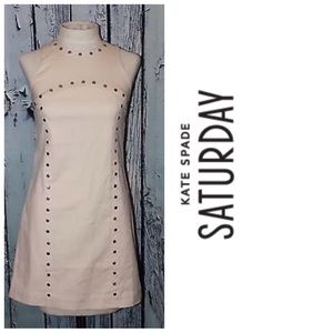 ⭐️Kate Spade Saturday 8 Sleeveless Dress Tan Studs